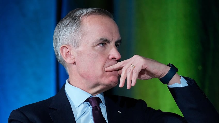 FILE - Mark Carney, who has served as the governor of the Bank of Canada and the Bank of England, speaks at the Sustainable Finance conference, Nov. 28, 2024. 