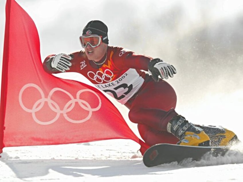 14 Feb 2002: Ryan Wedding of Canada competes in the qualifying round of the men's parallel