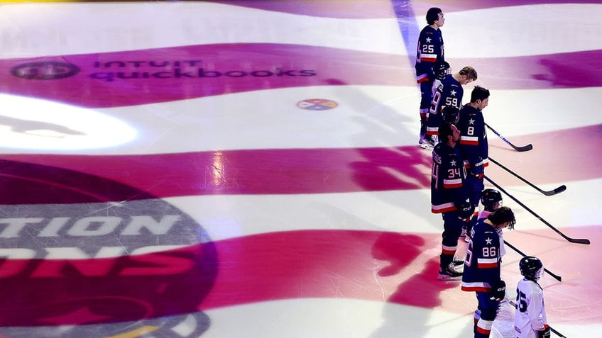 Team USA during anthem