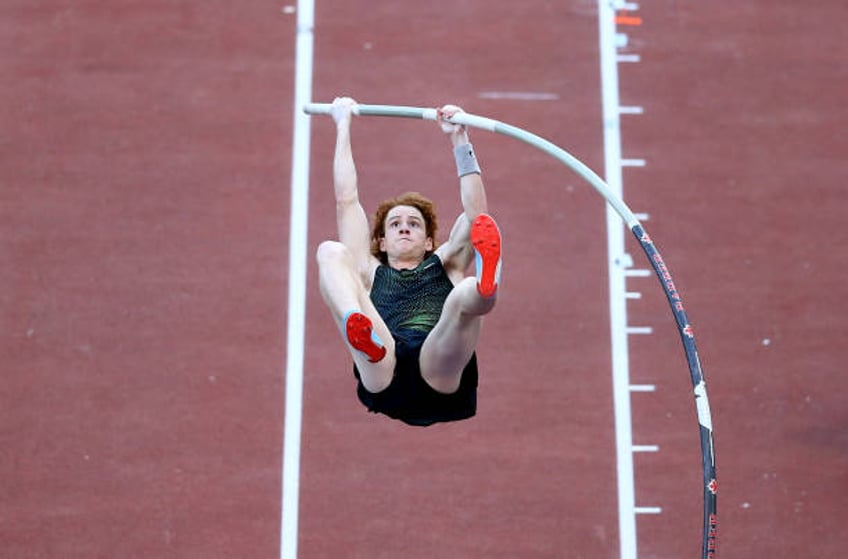 Shawnacy Barber competes in pole vault men during Golden Gala Iaaf Diamond League Rome 2018 at Olimpico Stadium in Rome, Italy on May 31, 2018.