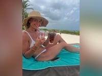 Candace Cameron Bure glows in white bikini during relaxing beach day