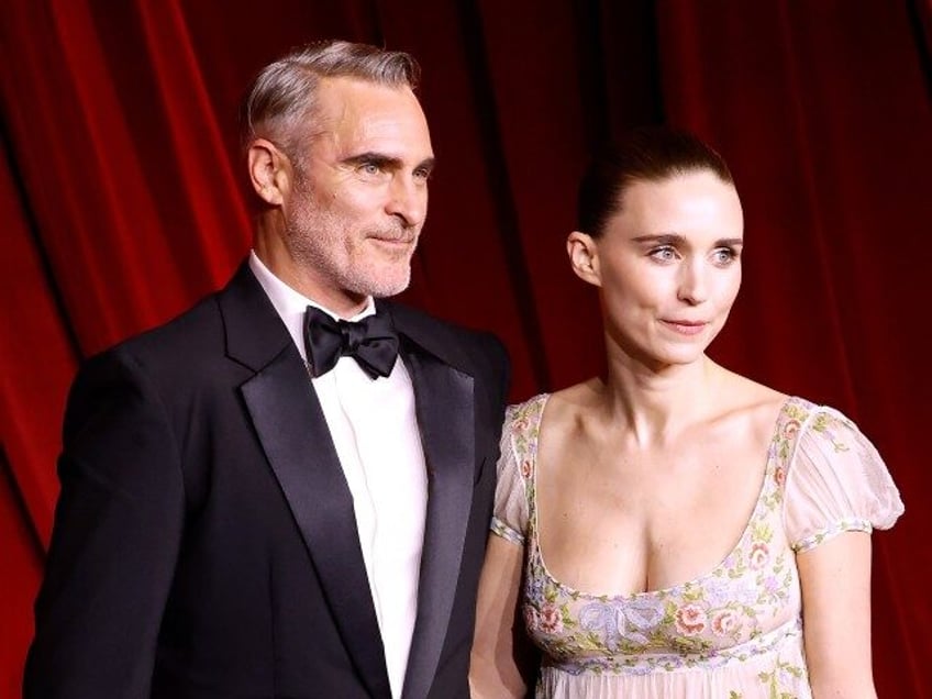 Joaquin Phoenix and Rooney Mara attend the 2024 Academy Museum Gala at Academy Museum of M