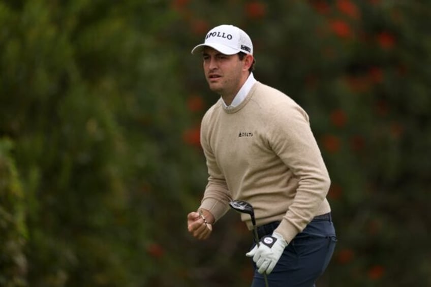 American Patrick Cantlay reacts to a shot in the third round of the US PGA Tour Genesis I