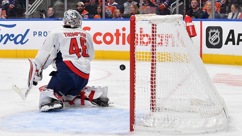 Logan Thompson misses net