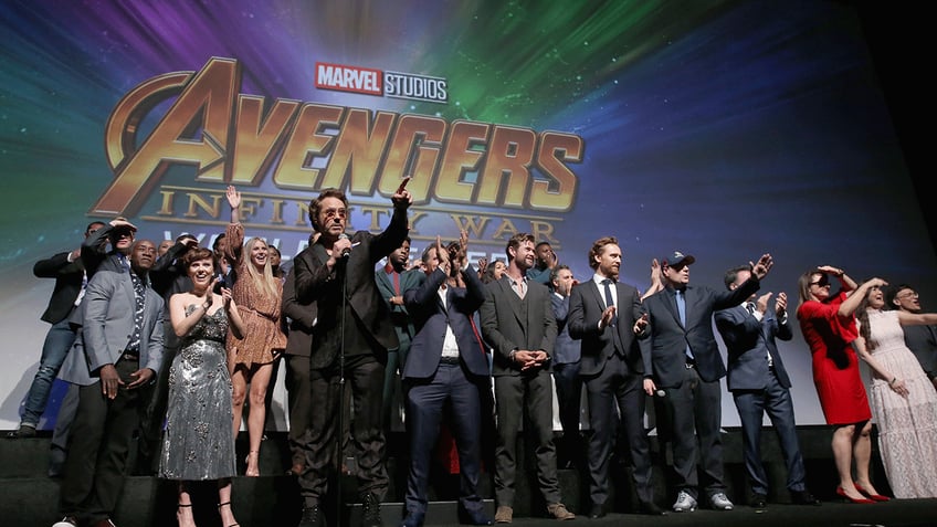 The cast and crew of "Avengers: Infinity War"