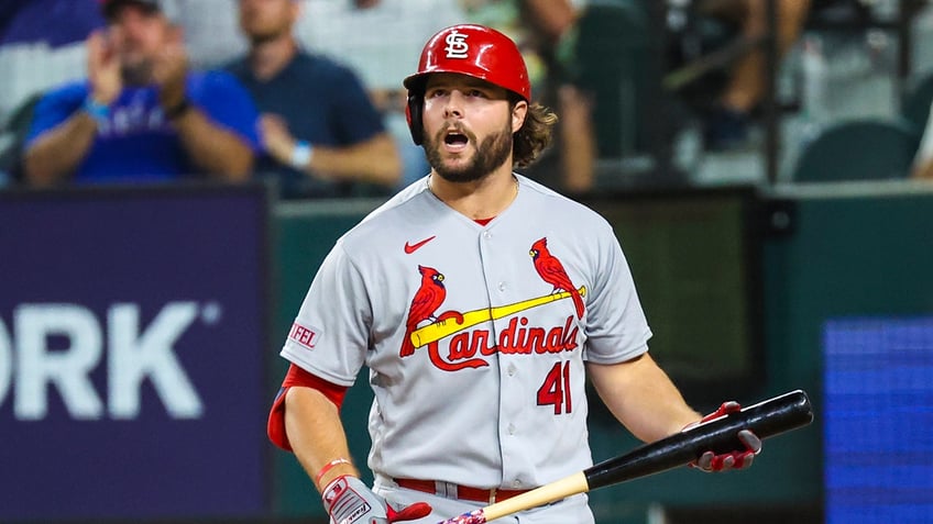 cardinals alec burleson ejected after blowing up on umpire whose questionable calls led to double play