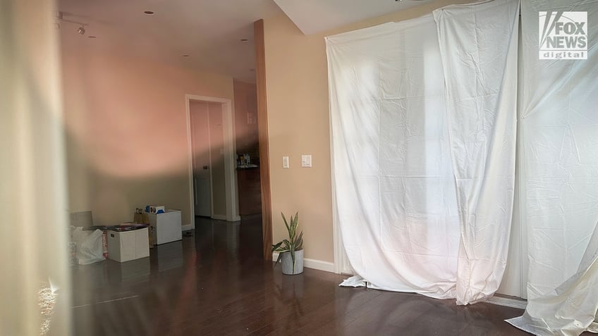 An interior view of Joseph and Susana Landa’s home where squatter Brett Flores has taken over.