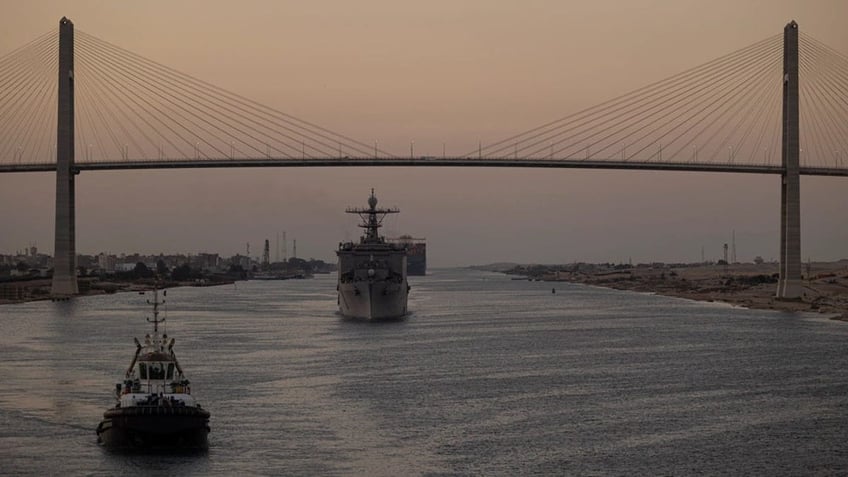 cargo ship breaks down hits bridge in suez canal