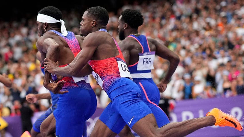 Christian Coleman and Kenneth Bednarek in action