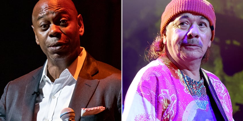 carlos santana declares a woman is a woman and a man is a man at concert defends dave chappelle