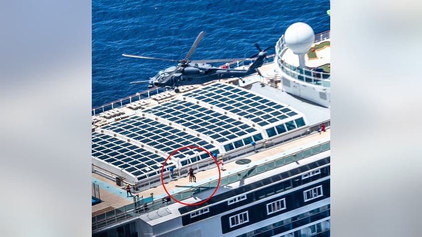 U.S. Airforce rescue from Carnival Cruise ship on Saturday, May 4