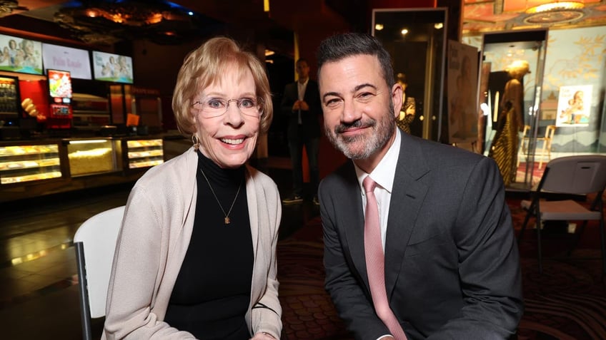 Jimmy Kimmel and Carol Burnett