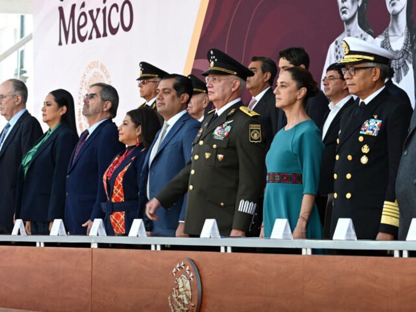 Mexican General Salvador Cienfuegos (Top Left) attends an event with Mexcian President Cla