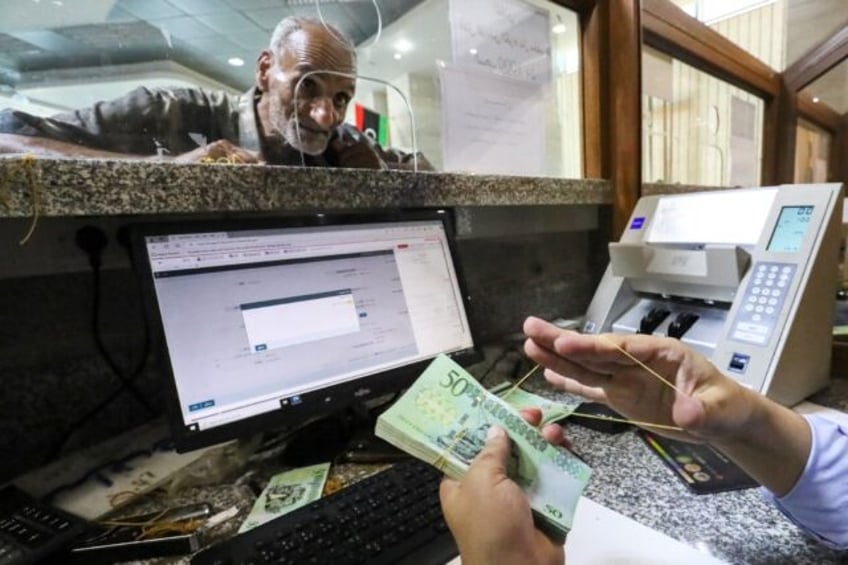 A bank in the Libyan city of Misrata -- Libyans are increasingly turning to cashless solut