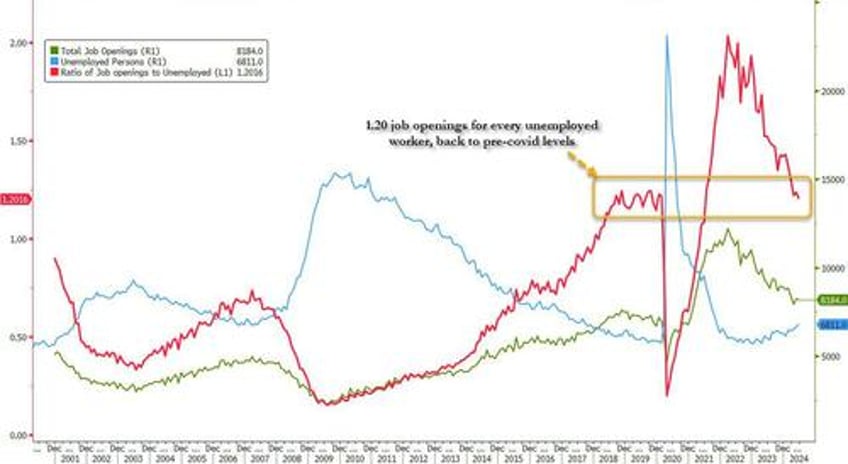 catastrophic jolts private sector job openings plunge offset by bizarre surge in government openings as hiring quits crater