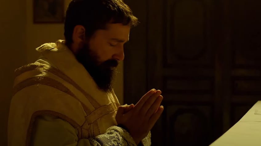 Actor Shia LaBeouf is shown portraying Catholic friar St. Padre Pio in the 2022 film "Padre Pio." LaBeouf lived with a community of Capuchin friars to prepare for the role — an experience he credited for his conversion to Catholicism and recovery from a spiraling mental crisis that pushed him to the brink of suicide.