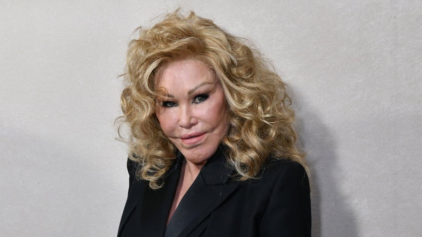 Catwoman Jocelyn Wildenstein wears black blazer