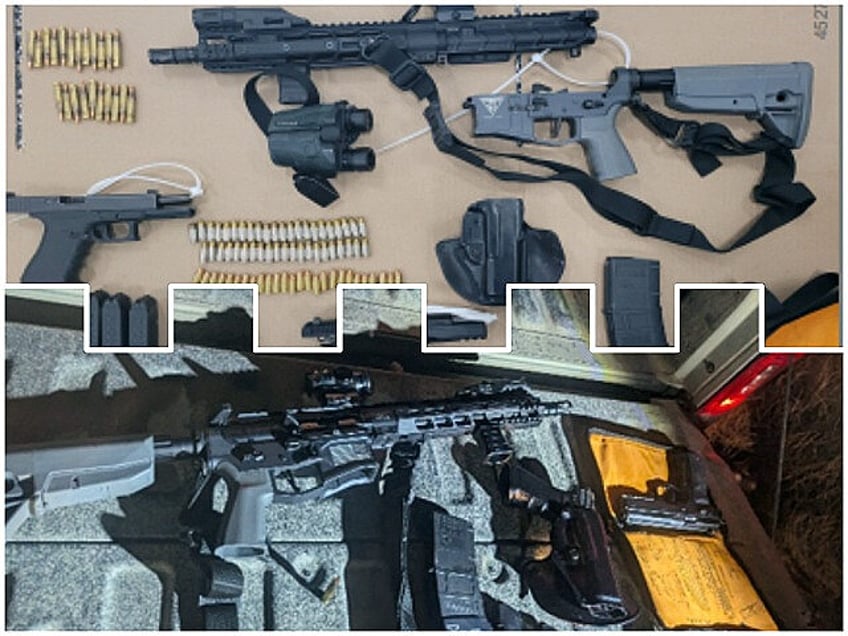 Firearms and Ammunition seized in failed human smuggling attempt. (U.S. Border Patrol/San