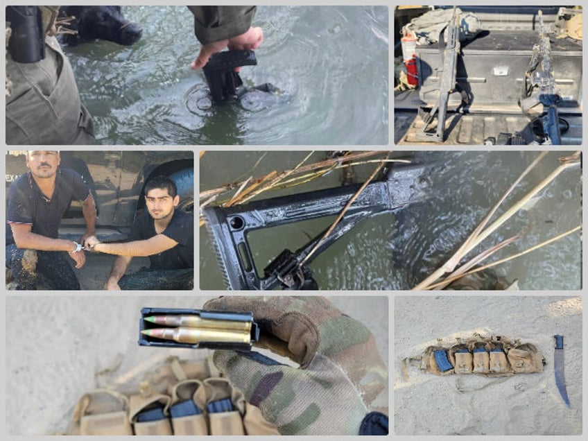 cdn cartel weapons ammo found on texas bank of border river included armor piercing rounds