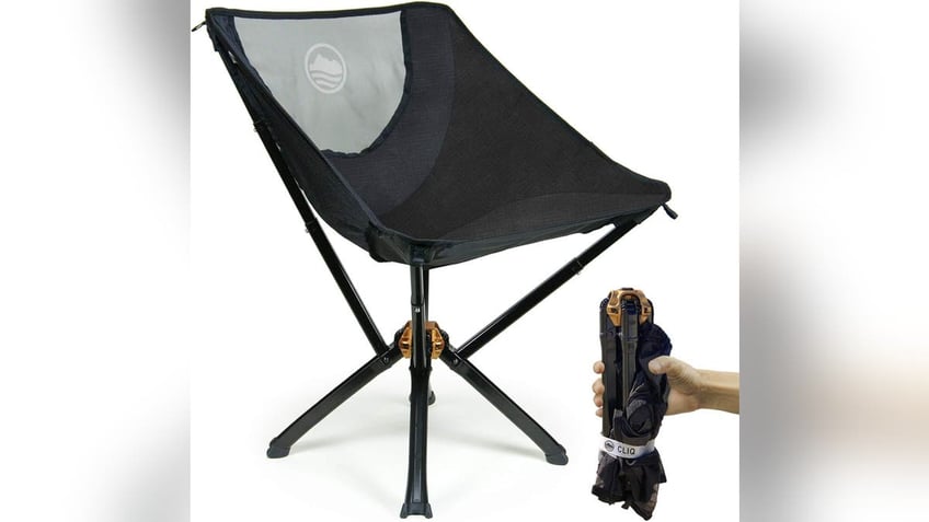 Pack a chair that folds up to the size of an umbrella.