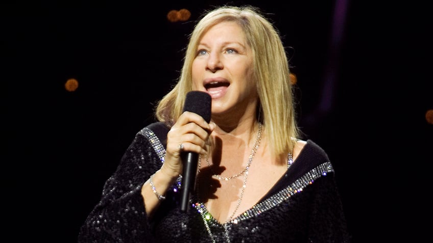 Barbara Streisand performs