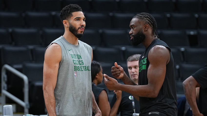 Jayson Tatum and Jaylen Brown