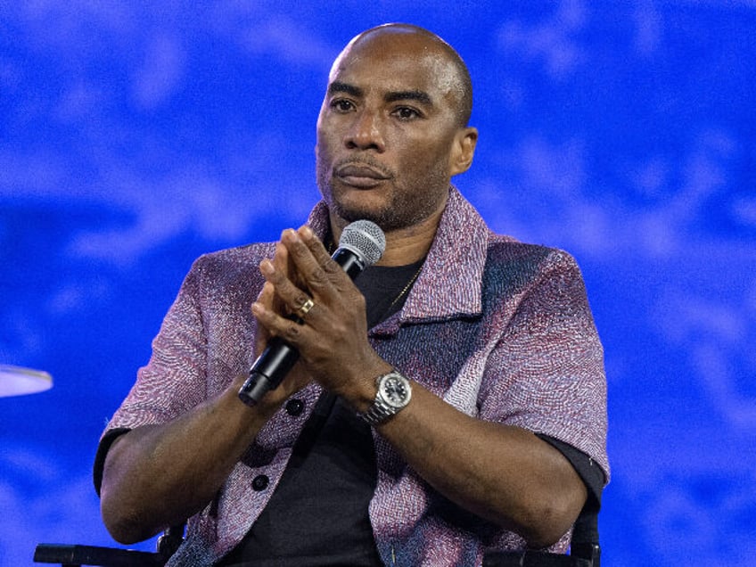 HOUSTON, TEXAS - JUNE 22: Charlamagne tha God speaks on stage during day 2 of the Cry Out