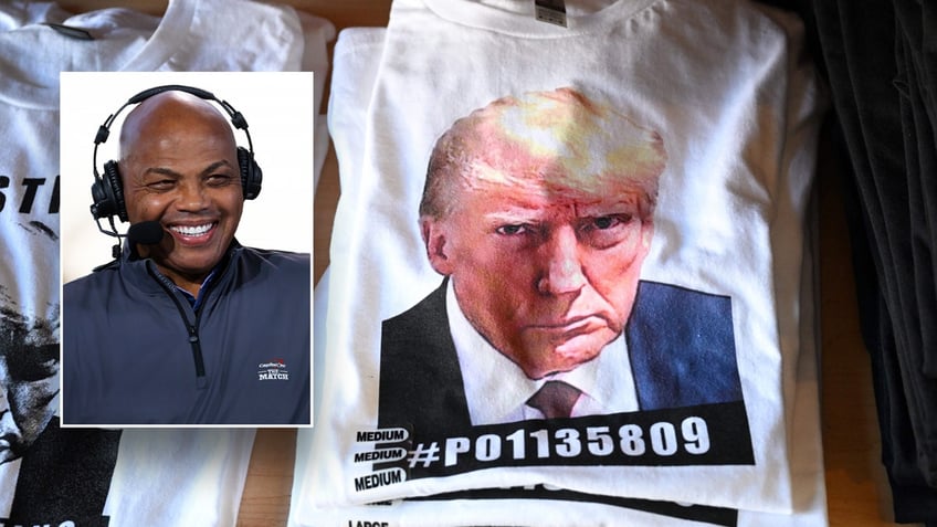 Charles Barkley and a Trump tee