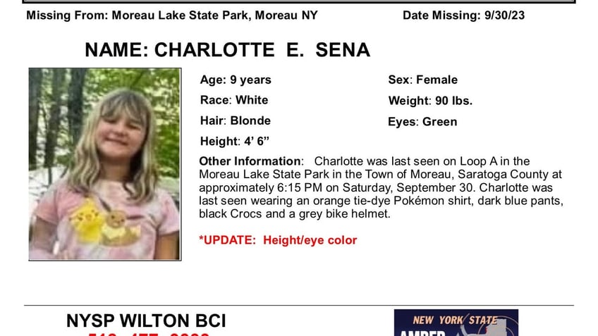 charlotte sena disappearance moreau lake state park in new york closes amid search for missing 9 year old