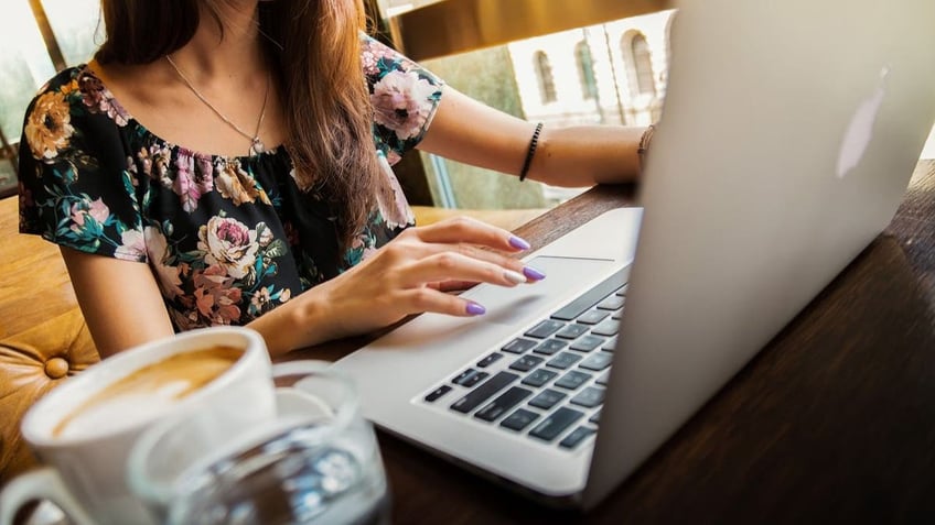 Woman on computer