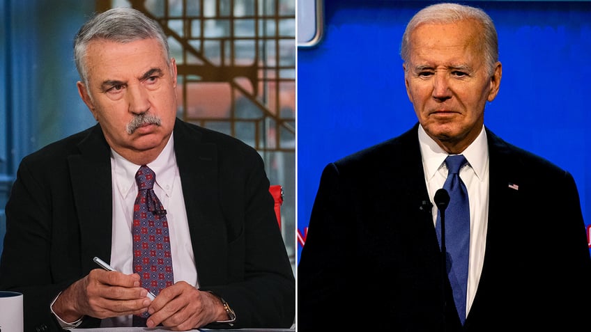 Thomas Friedman and Joe Biden split image