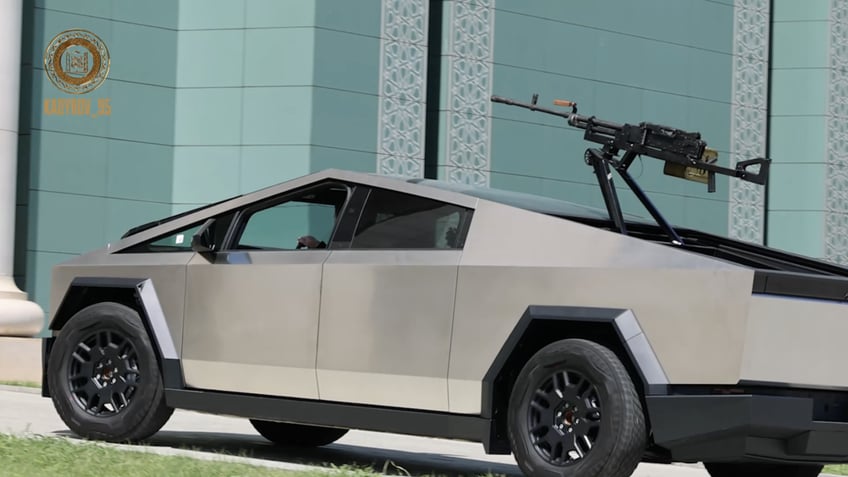 Gun-mounted Tesla truck