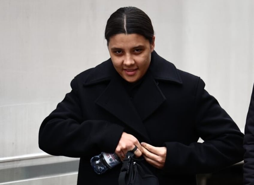 Chelsea and Australia striker Sam Kerr arrives at Kingston Crown Court