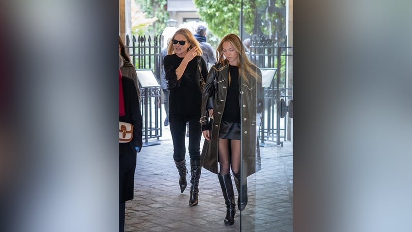 Kate and Lila Moss were seen out and about together during Paris Fashion Week.