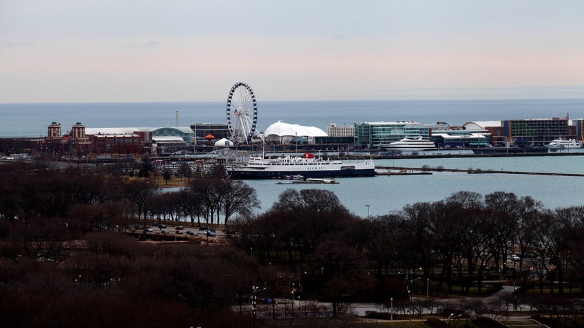 A view of the pier in Streeterville, Chicago