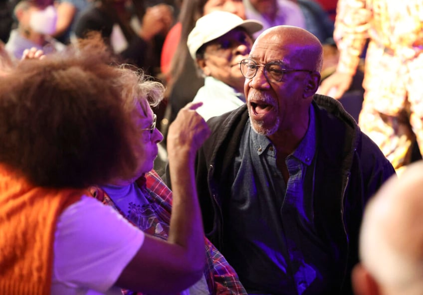 chicago residents gather to oppose new migrant shelter at lake shore hotel