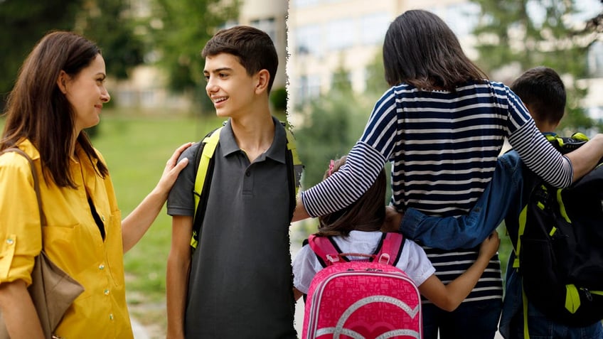 Parents teens back to school