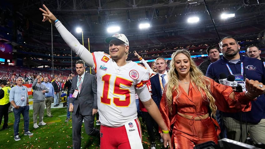 Brittany Mahomes leaves the field