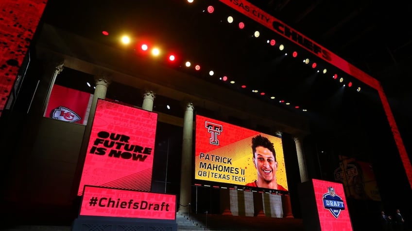 The Kansas City Chiefs selected Patrick Mahomes of Texas Tech with the 10th pick in the 2017 NFL Draft at the 2017 NFL Draft Theater on April 27, 2017 in Philadelphia.