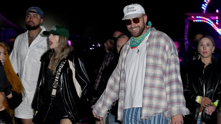 Travis Kelce and Taylor Swift at Neon Carnival