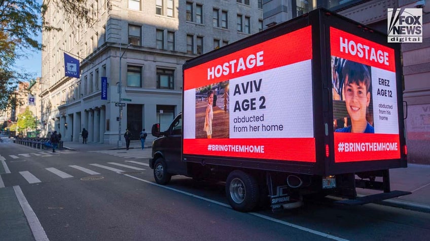 child hostages from israel center of mobile ad war at woke campuses across america