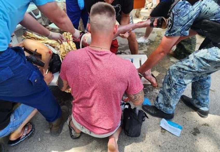children among mass casualties after us supplied missile targets crowded crimean beach