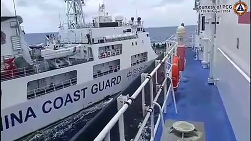 China and the Philippines accuse each other of deliberately ramming coast guard ships near