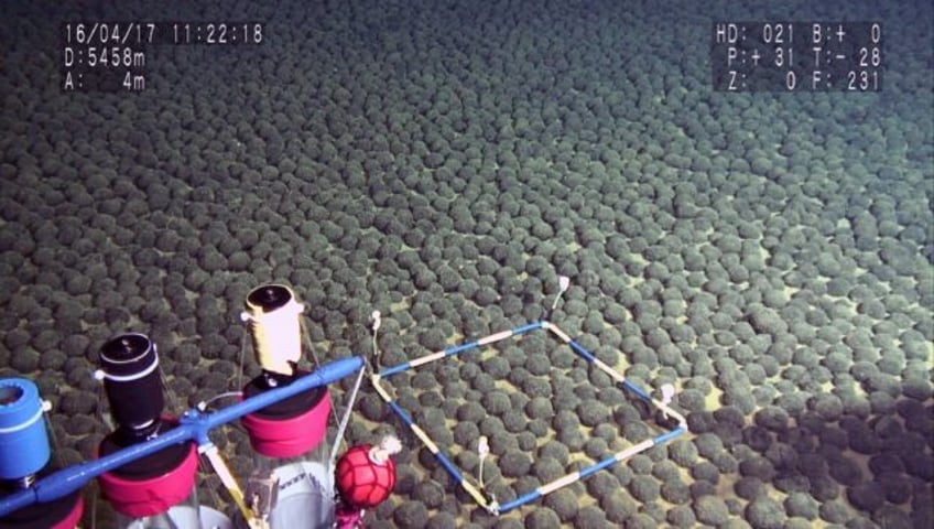 So-called polymetallic nodules like those seen in this 2016 photograph from Japan are at t