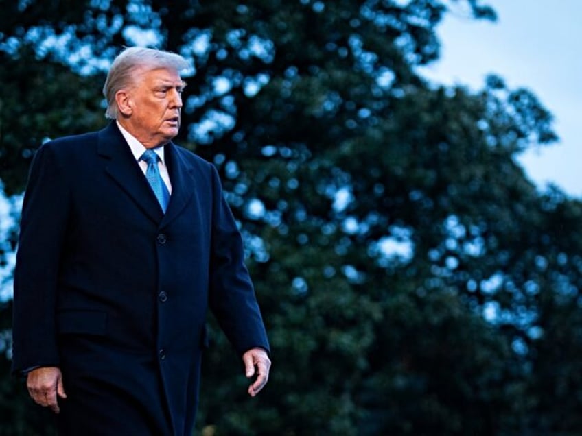 Washington, DC - January 31 : President Donald J Trump walks across the South Lawn as he d