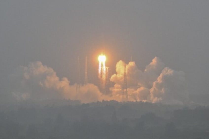 A Long March 5 rocket carrying the Chang'e-6 mission lunar probe lifted off in May