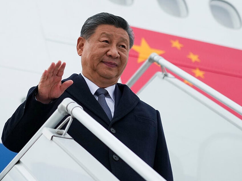 Chinese President Xi Jinping arrives at Kazan International Airport, prior to the BRICS Su