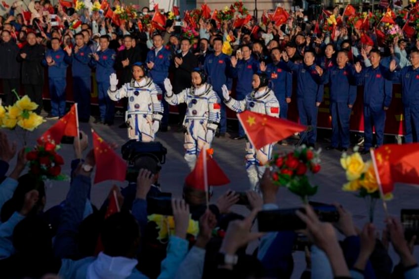 china sends its youngest ever crew to space as it seeks to put astronauts on moon before 2030