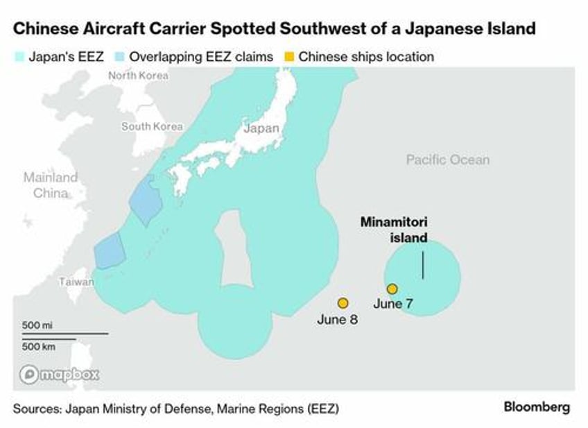 china sends two aircraft carriers deeper into pacific for first time after nato bolstered presence