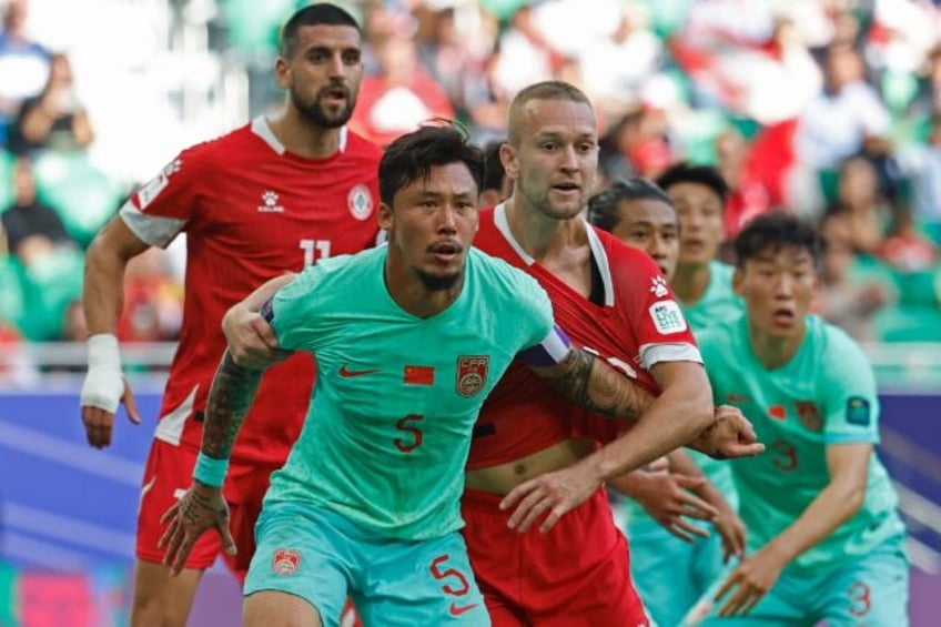 Zhang Linpeng in action at the Asian Cup earlier this year